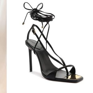 SCHUTZ VIKKI BLACK STRAPPY HEEL 9.5